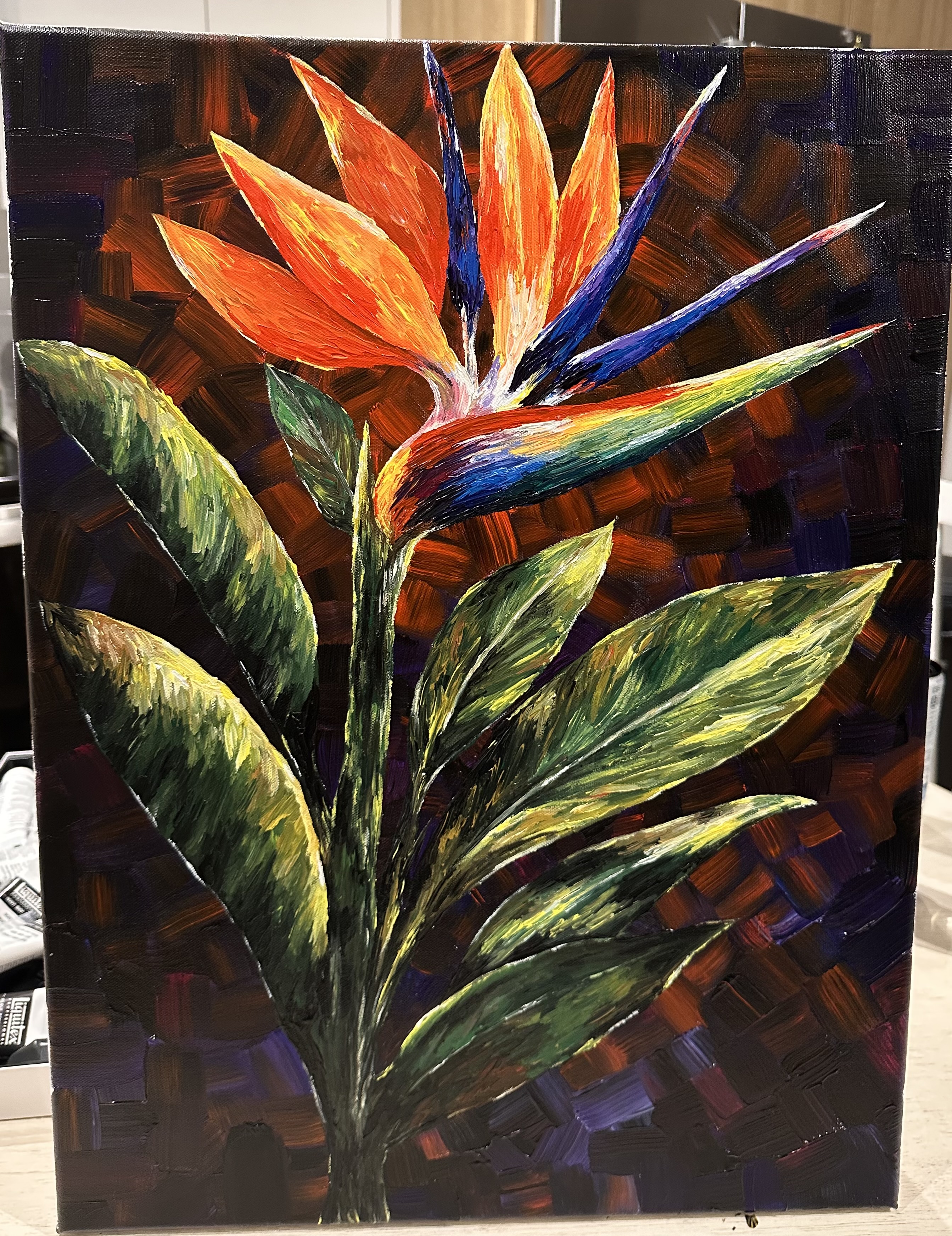 Bird of Paradise — oil painting by Breanna Malone