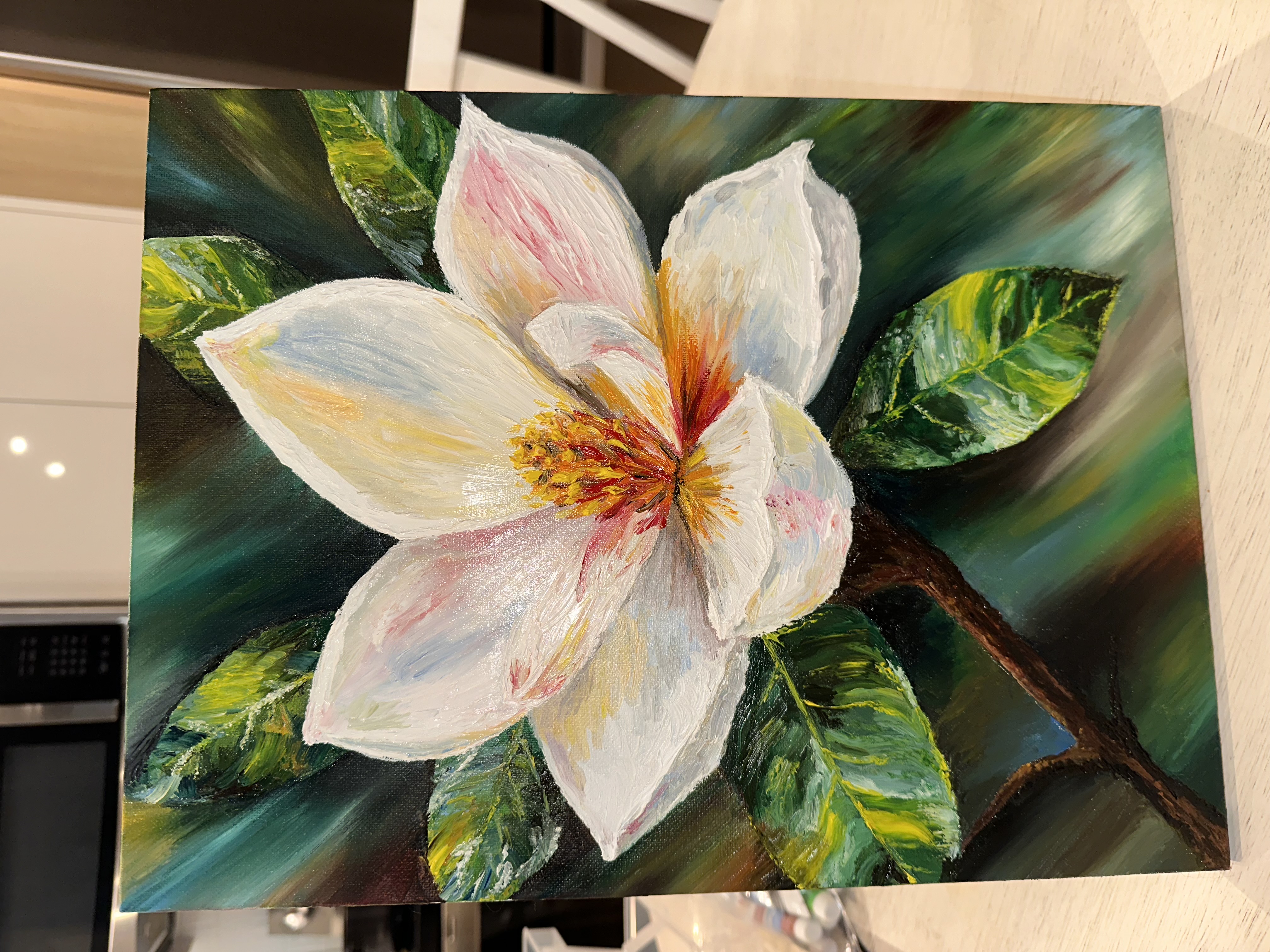Magnolia — oil painting by Breanna Malone