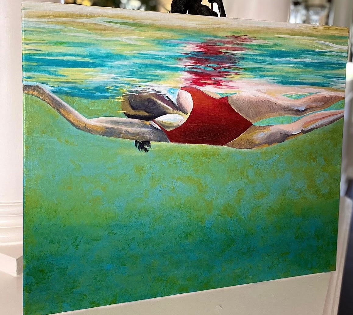 Sunset Harbor — oil painting by Breanna Malone